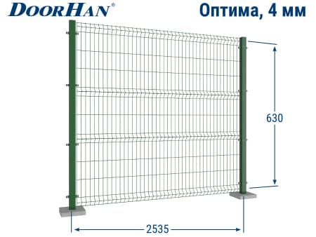 Купить 3D заборную секцию ДорХан 2535×630 мм в Хабаровске от 904 руб.